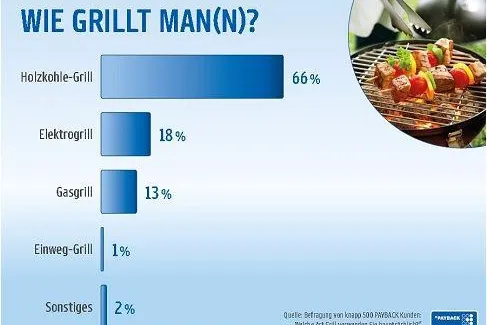 Bild: Grilltrends im Sommer 2013: Holzkohle weiterhin klar auf Platz 1