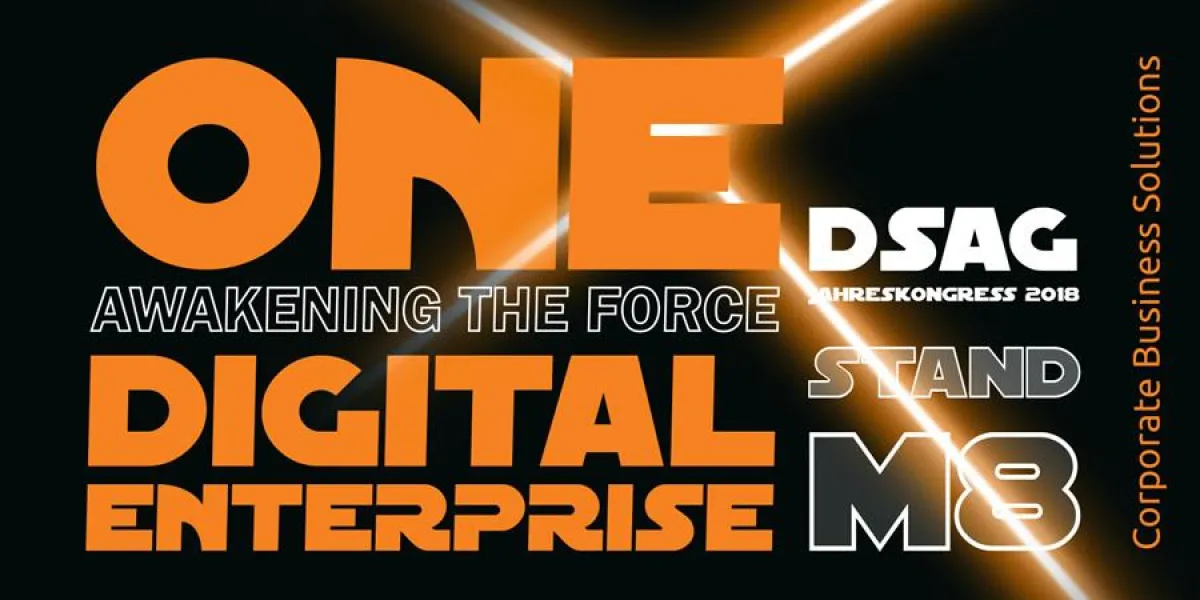 ONE Digital Enterprise: cbs auf dem DSAG-Jahreskongress 2018