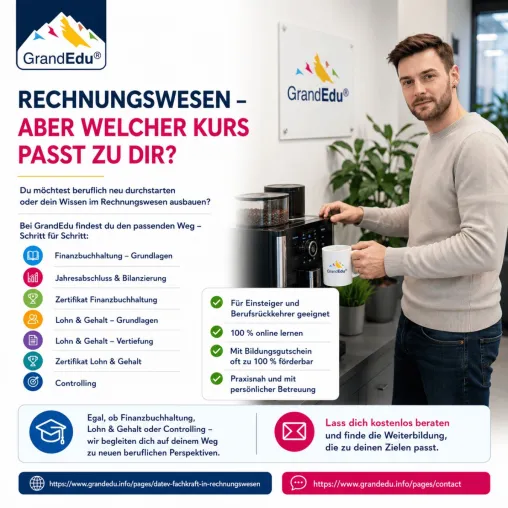 Bild: Welcher Kurs im Rechnungswesen passt zu den eigenen beruflichen Zielen?