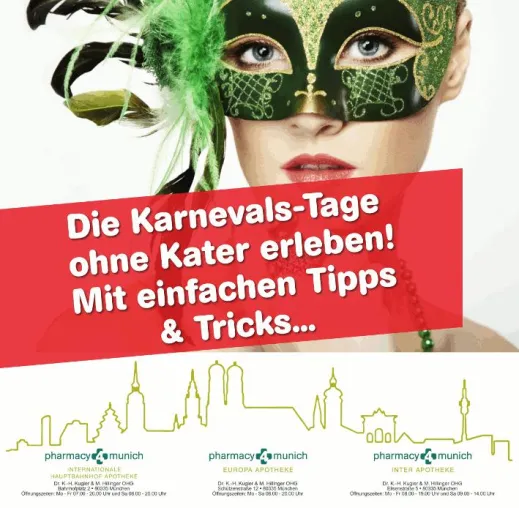 Mit einfachen Tricks kann man trotz kräftiger Feierei zu Fasching gesund bleiben Bild: Mit einfachen Tricks kann man trotz kräftiger Feierei zu Fasching gesund bleiben