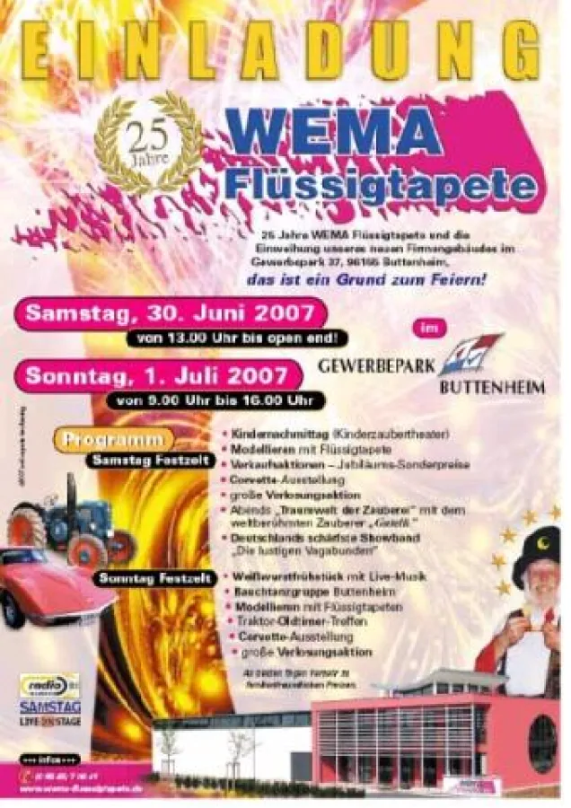 WEMA-Flüssigtapete 25 Jahre Know How