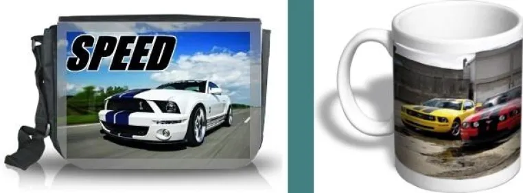 Bild: Ford Mustang Foto-Geschenkartikel, GREYMARKETS nutzt die Shoplösung der Personello GmbH