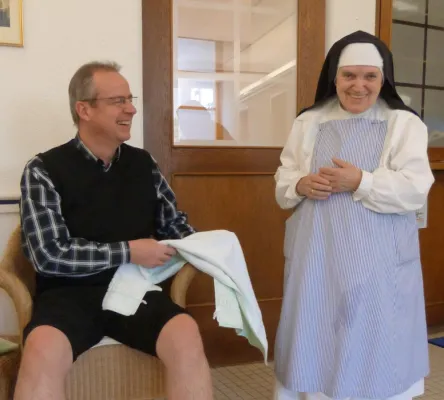 Bild: Kolping-Bundespräses Holtkotte über KurOase im Kloster: „Die Menschen empfinden es hier wirklich als Oase.“