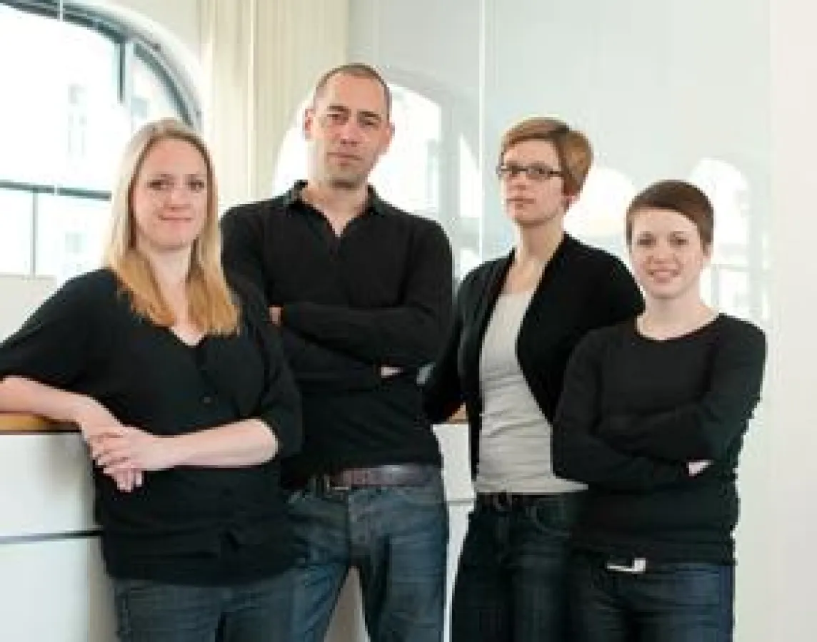 BU von links nach rechts Maja Greiner, Patrick von Hausen, Kathie Godron, Anja Wilczek