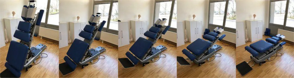 Unsere neue, hochmoderne Behandlungsliege