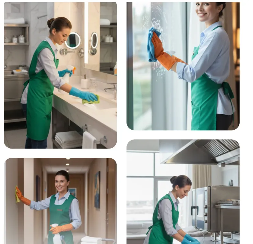 Housekeeping-Team bei der Hotelreinigung in Neuss mit 4-Augen-Kontrolle nach dem PPR-Modell