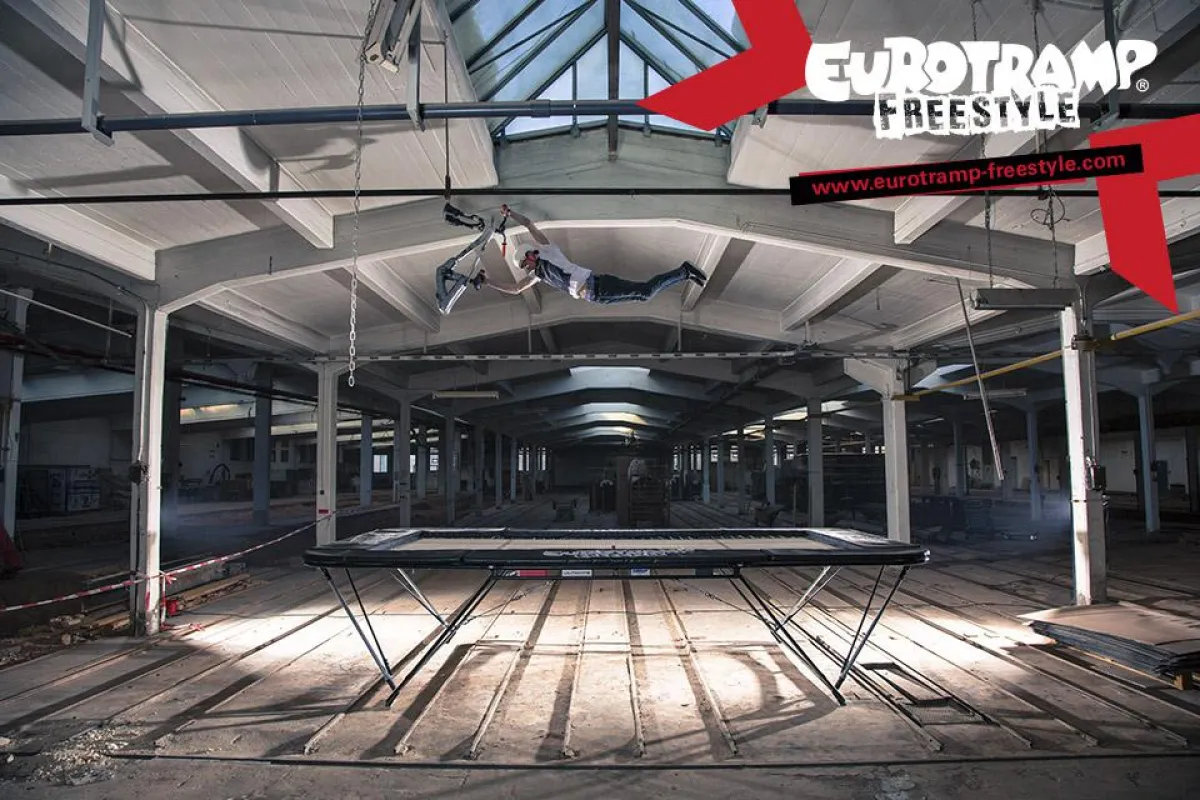 Eurotramp Freestyle Trampolin mit Trampbike-Weltmeister Nicolas Thiem