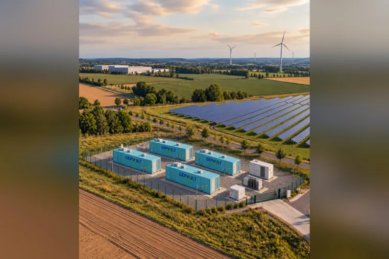 Bild: Energie speichern statt verschenken: Wie Gepvolt-Batteriespeicher Wind- und Solarparks wirtschaftlicher machen