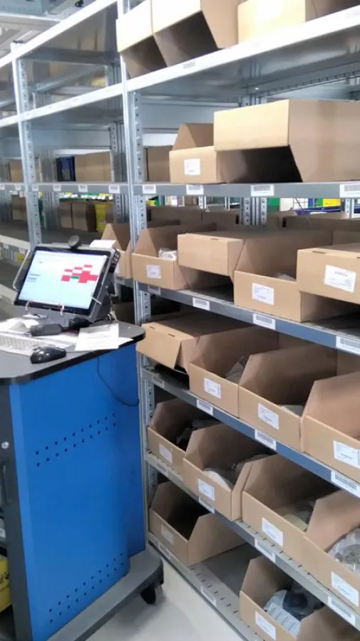 Fachbodengrafik im Lager