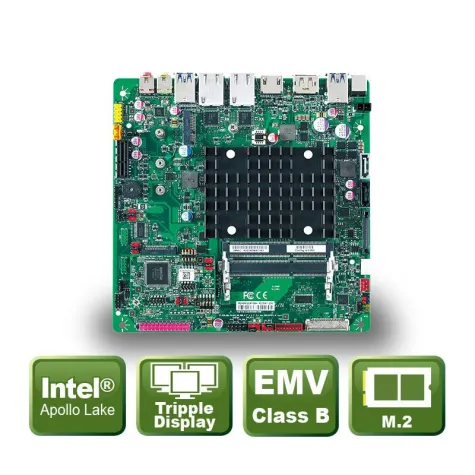 Bild: Thin-Mini ITX Board mit Apollo Lake BGA Prozessoren