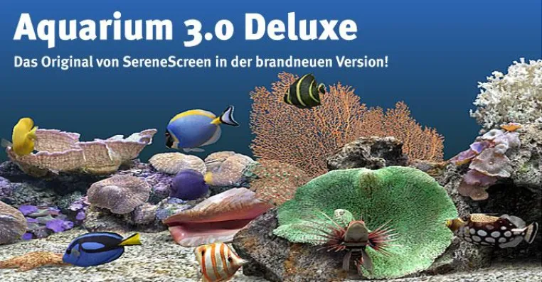 Aquarium 3.0 Deluxe - Jetzt gibt es die brandneue Version des meistverkauften Bildschirmschoners aller Zeiten Bild: Aquarium 3.0 Deluxe - Jetzt gibt es die brandneue Version des meistverkauften Bildschirmschoners aller Zeiten