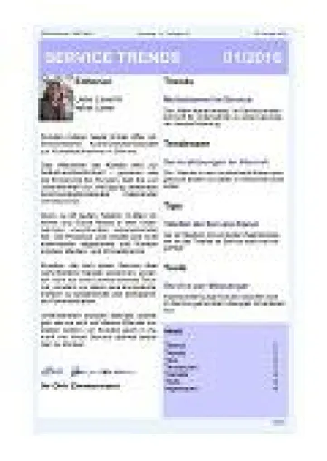 „Service über unterschiedliche Kanäle“ – Aktuelle Ausgabe des Newsletter SERVICE TRENDS jetzt erhältlich Bild: „Service über unterschiedliche Kanäle“ – Aktuelle Ausgabe des Newsletter SERVICE TRENDS jetzt erhältlich