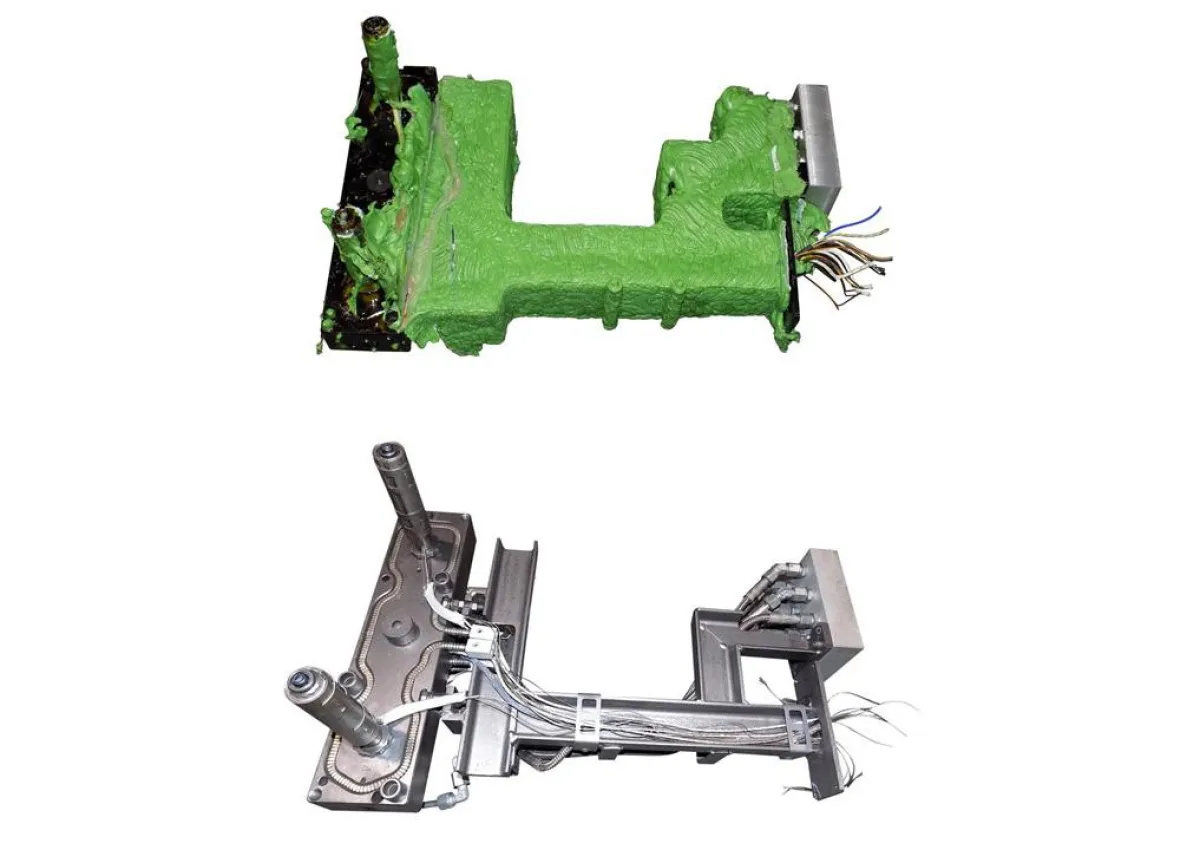 Rund 4 bis 8 Stunden dauert die Reinigung eines Heißkanalsystems in einer großen Pyrolyse-Anlage