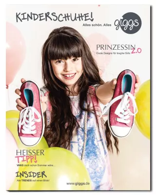 giggs.de präsentiert Deutschlands ersten Kinderschuhkatalog Bild: giggs.de präsentiert Deutschlands ersten Kinderschuhkatalog