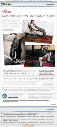 Bild: eCircle gewinnt für den s.Oliver Onlineshop Neukunden mit eigens zugeschnittener Email-Kampagne