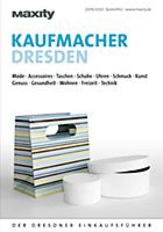 Titelbild der aktuellen Ausgabe Maxity Kaufmacher Dresden 2009/10