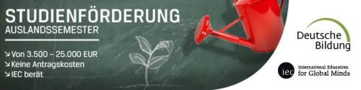 Unkompliziert finanzieren. Studienförderung Auslandssemester