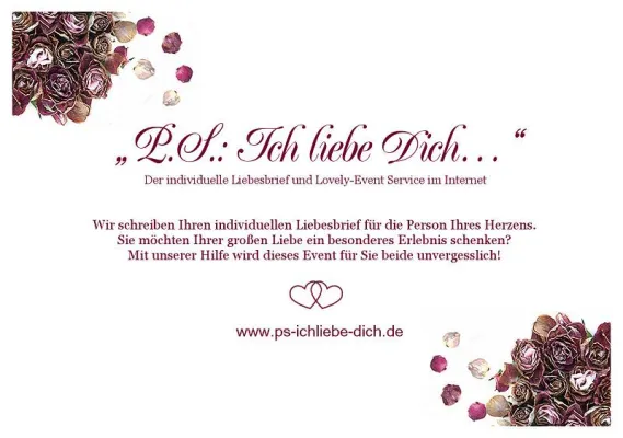 Bild: „P.S. - Ich liebe Dich…“ individueller Liebesbrief-Service mit vielen Extras ist online