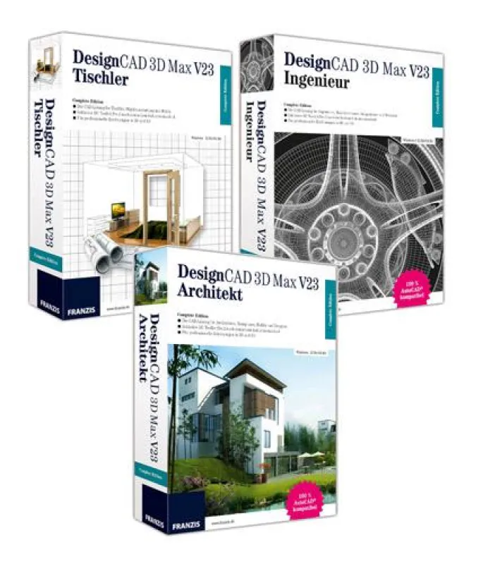 FRANZIS DesignCAD 3D MAX V23 - einfacher Einstieg in die 2D/3D-Konstruktion