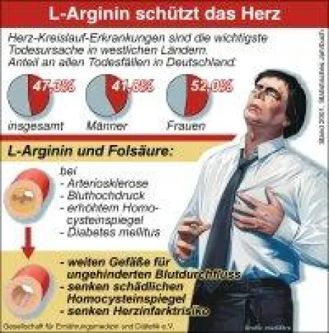 Bild: Eiweißbaustein L-Arginin hilft bei gestörter Gefäßfunktion