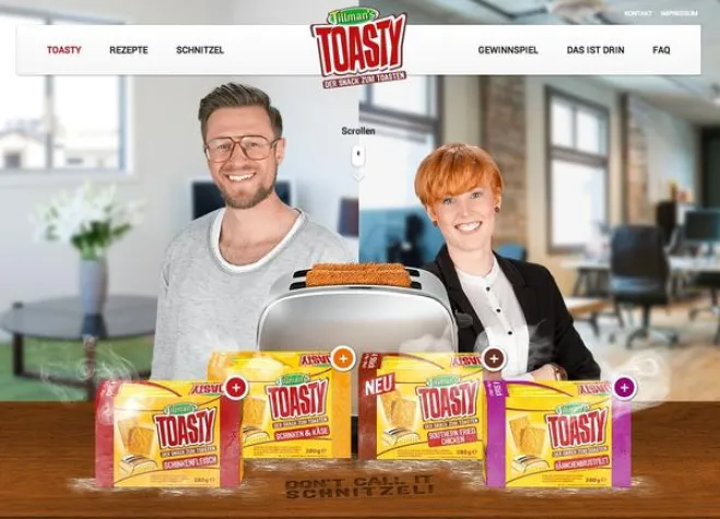 Bild: Relaunch: TWT schmeckt toasty.de - Neue Internetpräsenz für die Snack-Innovation