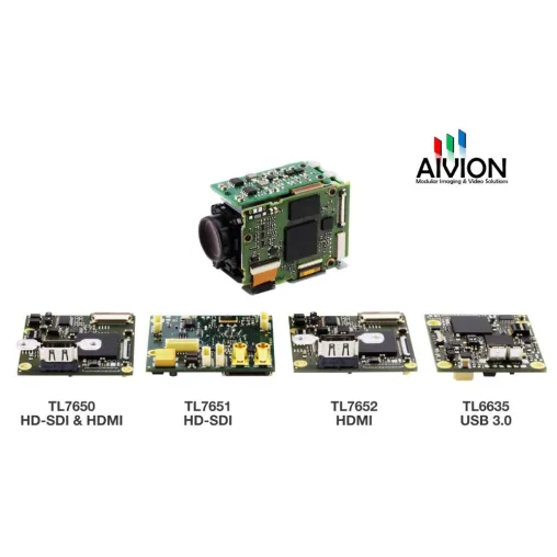 AIVION bietet als weltweit erstes Unternehmen Interfaces für die neue Tamron Block Kamera MP1010M-VC Bild: AIVION bietet als weltweit erstes Unternehmen Interfaces für die neue Tamron Block Kamera MP1010M-VC