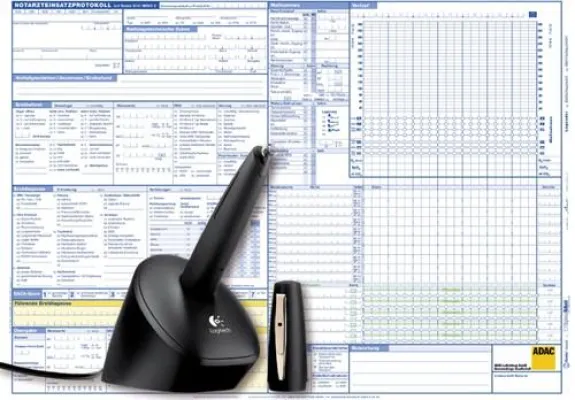 Bild: Qualitätsmanagement in Rettungswesen und Notaufnahme - Datenerfassung von Hand mit dem digitalen Stift