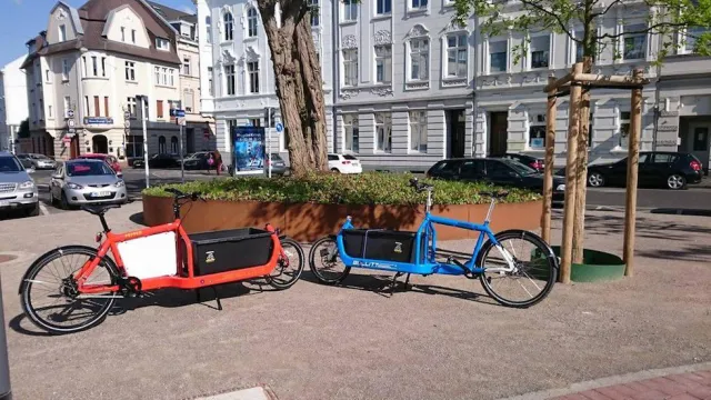 Bild: Ein Lastenrad für Mönchengladbachs Bürger, verwaltet von der Studierendenschaft der Hochschule Niederrhein