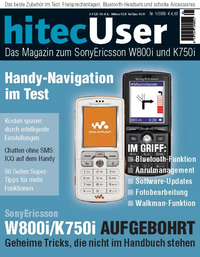 hitecUser: 100 Seiten Tipps und Tests zu den beiden Handys w800i und k750i
