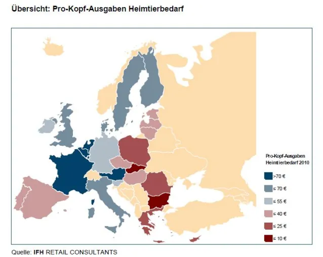 Bild: IFH Marktdaten Europa - EU 27 - Heimtierbedarf, Jahrgang 2011 bei markt-studie.de erschienen