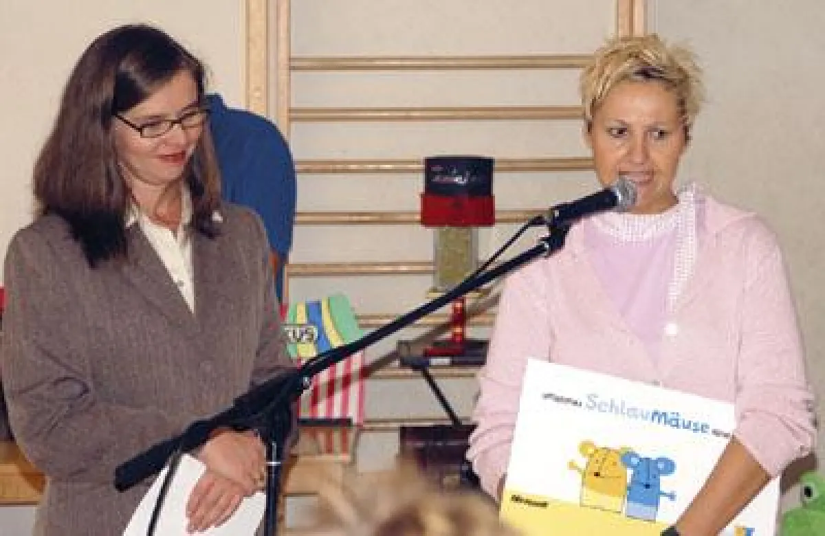 Dr. Susanne Kindiger und Kita-Leiterin Wiegand-Kaufmann
