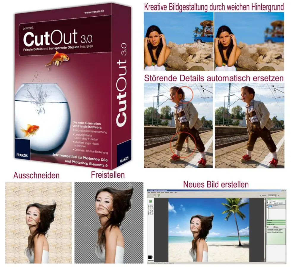 FRANZIS bringt neue Foto-Freistell-Software - pixxsel CutOut 3.0