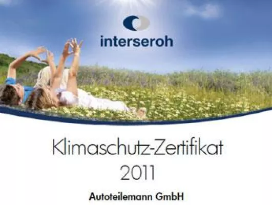 Bild: Klimaschutz-Zertifikat für autoteilemann.de