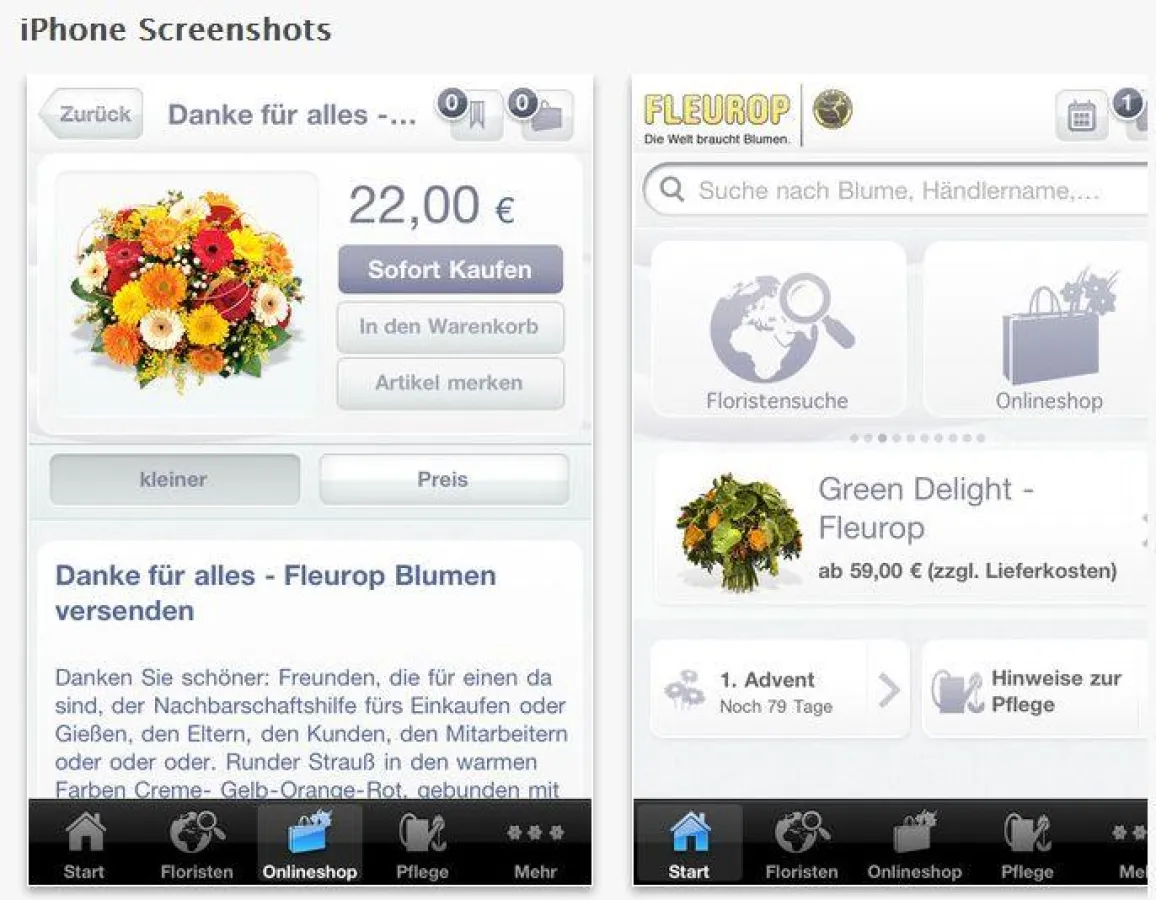 Blumen via iPhone: Die Fleurop-App ist da!