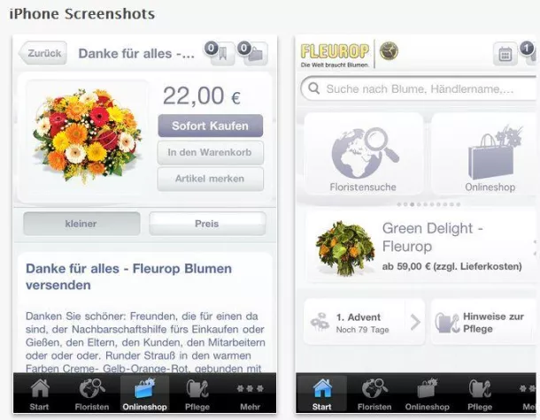 Blumen via iPhone: Die Fleurop-App ist da! Bild: Blumen via iPhone: Die Fleurop-App ist da!