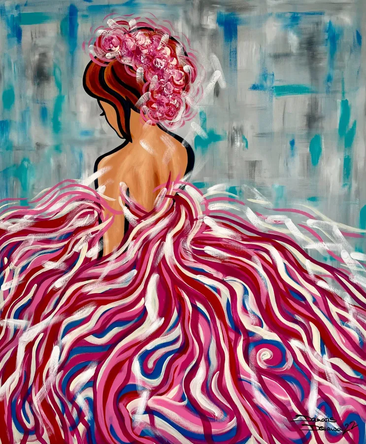 „Infinity“ ist eines der Ausstellungswerke von Damaris Dorawa ab 19.09. im Bergedorfer Rathaus  (© Damaris Dorawa ArtStudio)