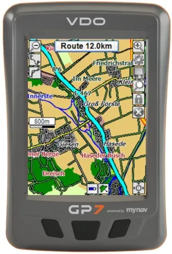Bild: OpenStreetMap - Karten auf dem VDO GP7