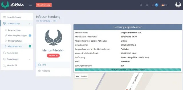 Bild: DBike startet Lieferungen innerhalb 1 Stunde für Unternehmen und Privatpersonen in München per Fahrrad
