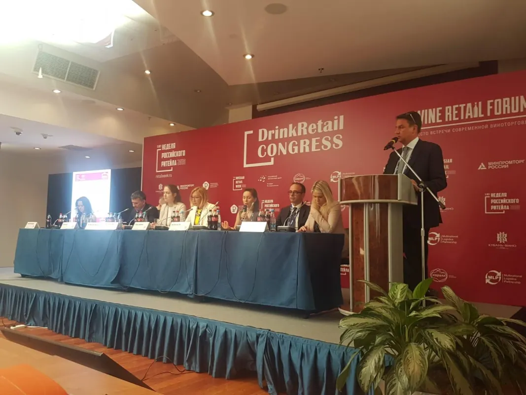 Dr. Bernd Kost bei der Russian Retail Week 2019. Bild: Weingärtner Stromberg-Zabergäu.