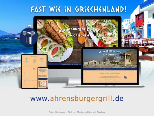 Bild: Gastronomie im Norden von Hamburg - Restaurant AHRENSBURGER GRILL | ZUM GRIECHEN relauncht Website