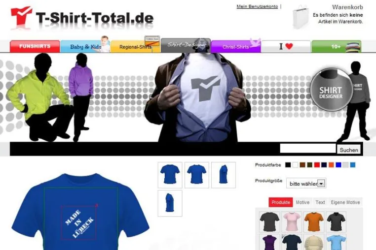 Bild: T-Shirt-Total sorgt für jede Menge kreativen Freiraum beim T-Shirt Design.
