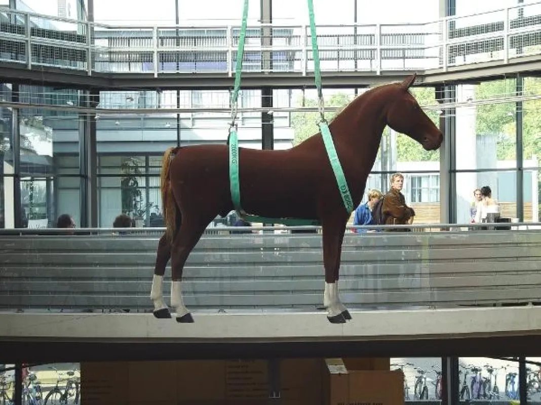 Ein fliegendes Pferd in der Kunstakademie