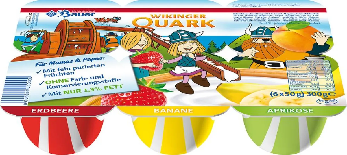 Die beliebte Zeichentrickfigur Wickie ziert ab Juli alle Produkte aus dem Kindersortiment der Privatmolkerei Bauer