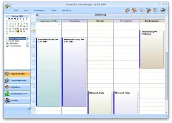 Bild: Immer schön übersichtlich bleiben... MC EventCenter - neue Software für Veranstaltungs-Planung