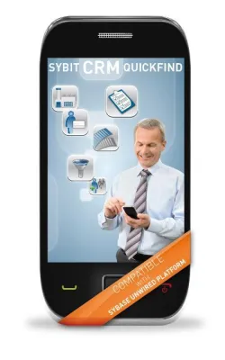 Bild: Auch unterwegs alles im Blick – mit der App „Sybit CRM Quickfind“
