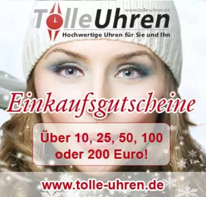 Neue Einkaufsgutscheine von Tolle-Uhren.de Bild: Neue Einkaufsgutscheine von Tolle-Uhren.de
