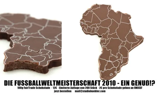 Bild: Fussballweltmeisterschaft- Hamburger Designbüro präsentiert "Afrika°Schokolade"