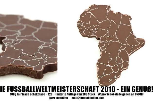 Bild: Fussballweltmeisterschaft- Hamburger Designbüro präsentiert "Afrika°Schokolade"