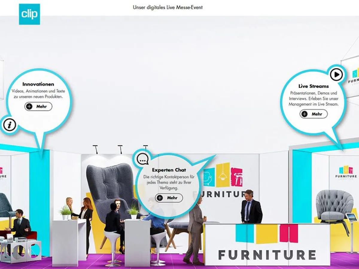 Digitale Messestand Lösung von Clip GmbH