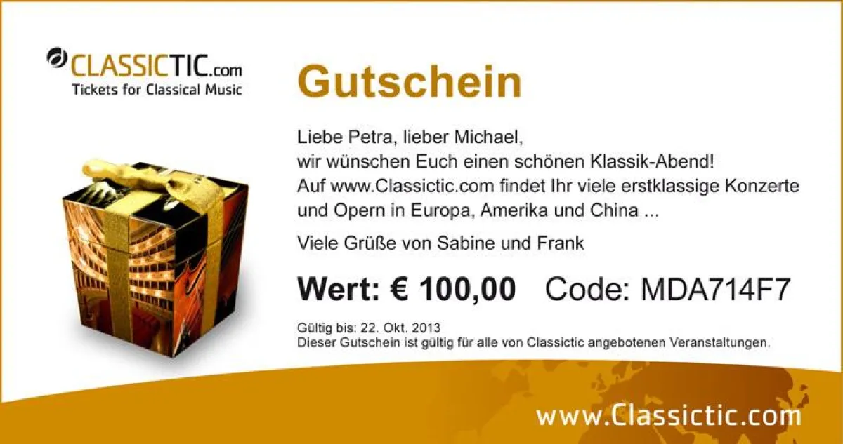 Geschenkgutschschein Classictic.com